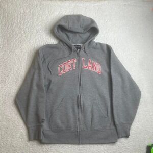 Y2K‎ Jansport men's grey Cortland university full zip hoodie collegiate M